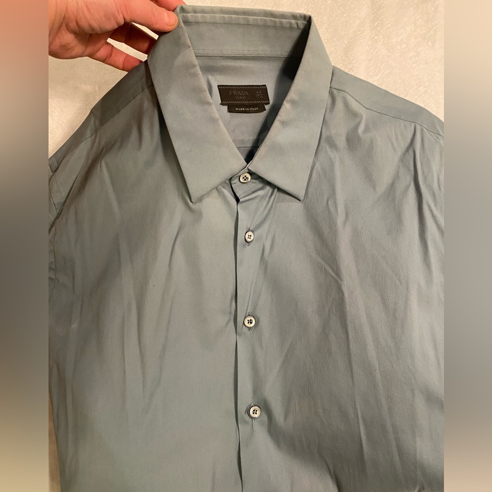 PRADA MEN BUTTON DOWN SHIRT SIZE 44/17.5